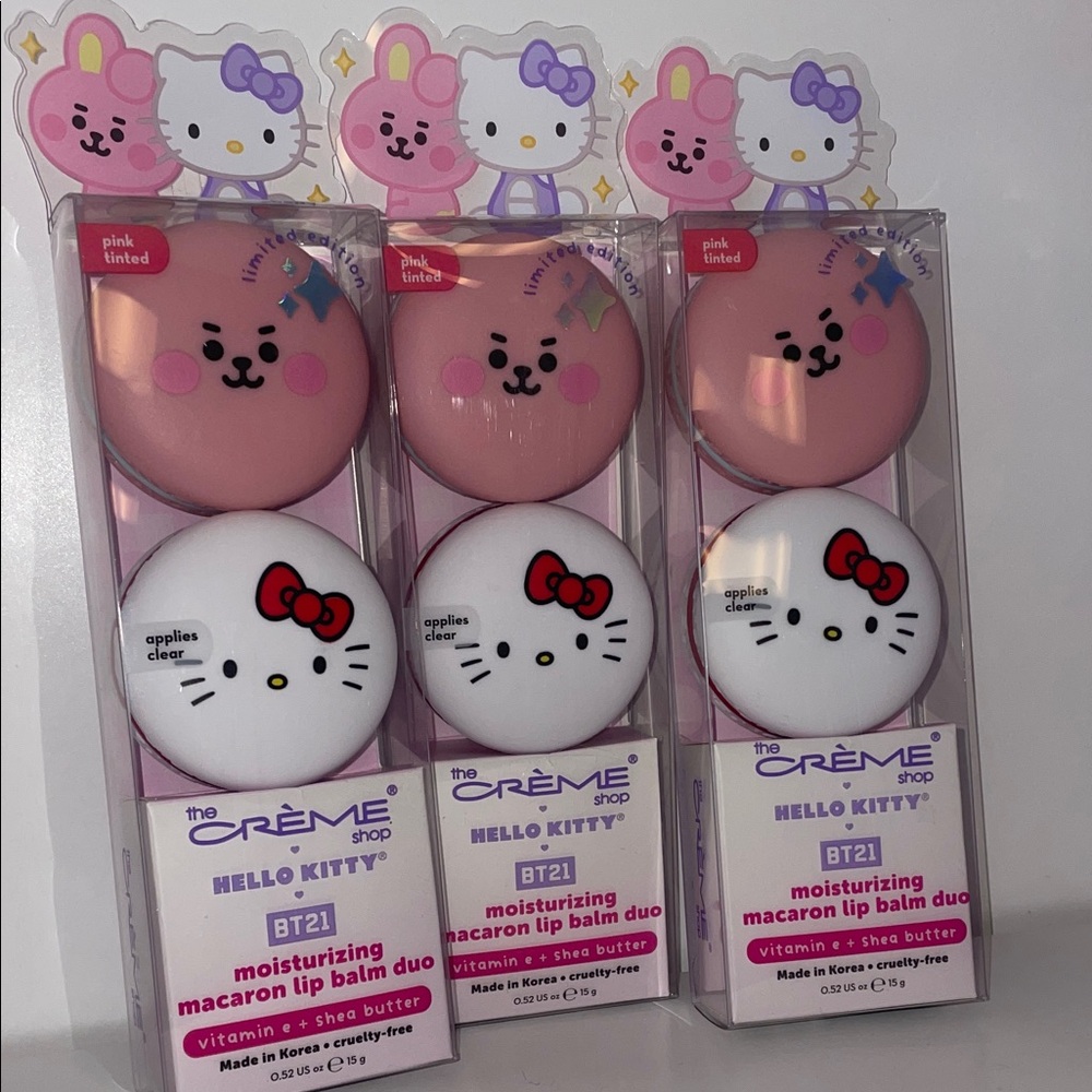 Hello Kitty Moisturizing Macaron Lip Balm Duo Limited Edition Korean Lip Care